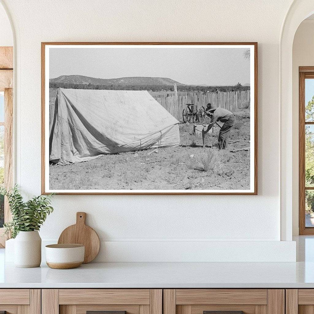 Tent Posts Driven in Pie Town New Mexico June 1940