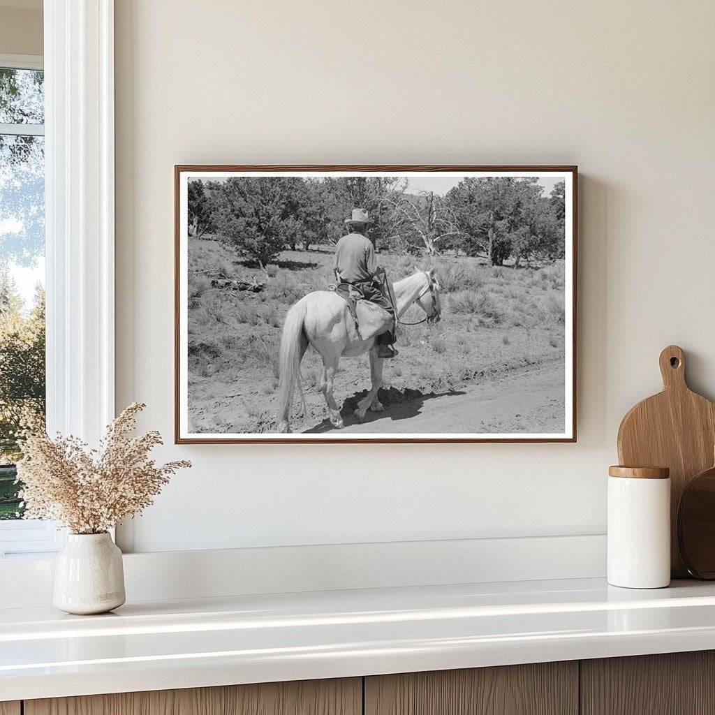 Homesteader Returns Home in Pie Town New Mexico 1940