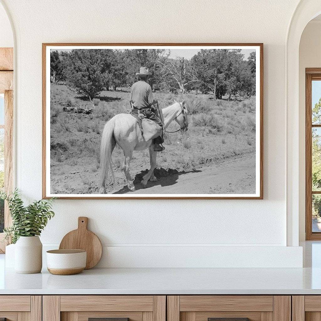 Homesteader Returns Home in Pie Town New Mexico 1940