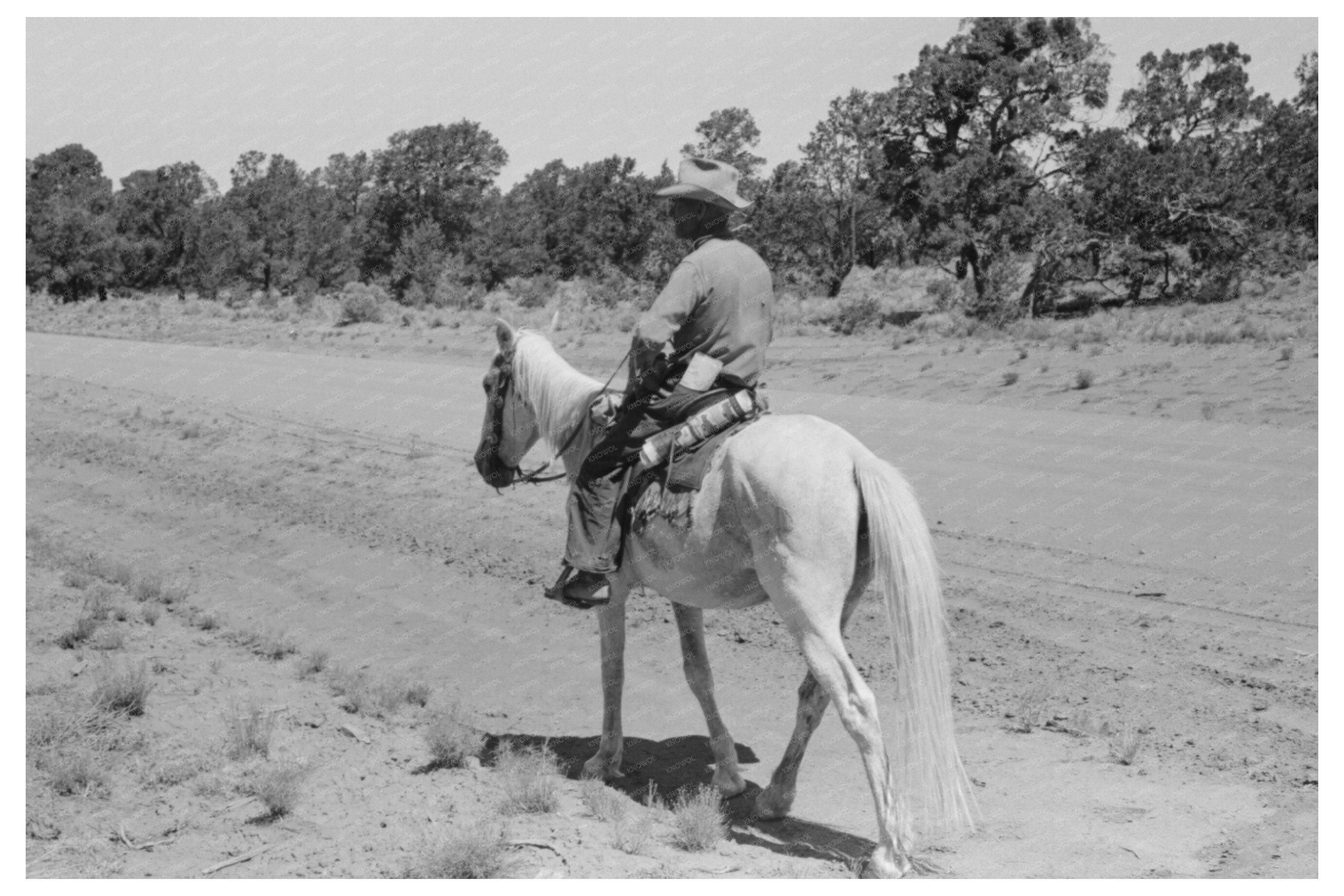 Vintage Homesteader Returning Home Pie Town New Mexico 1940