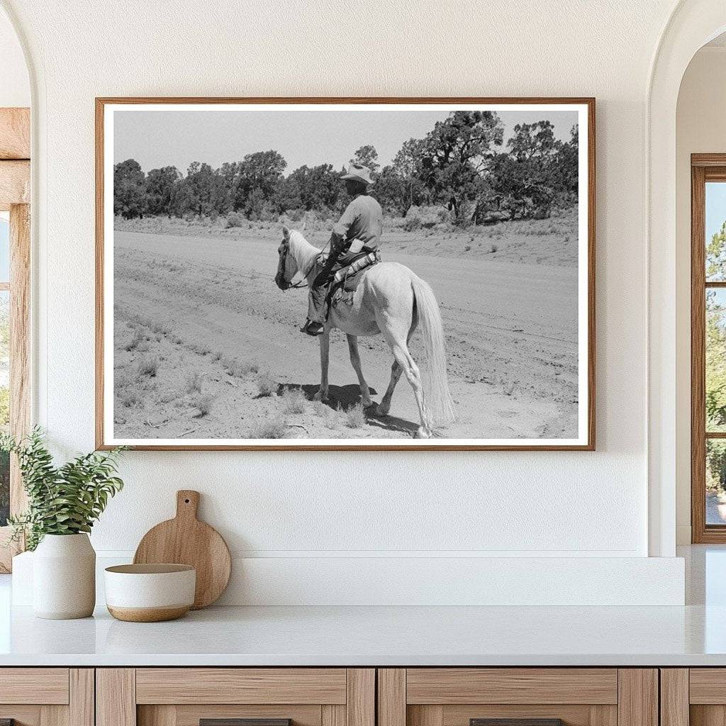 Vintage Homesteader Returning Home Pie Town New Mexico 1940