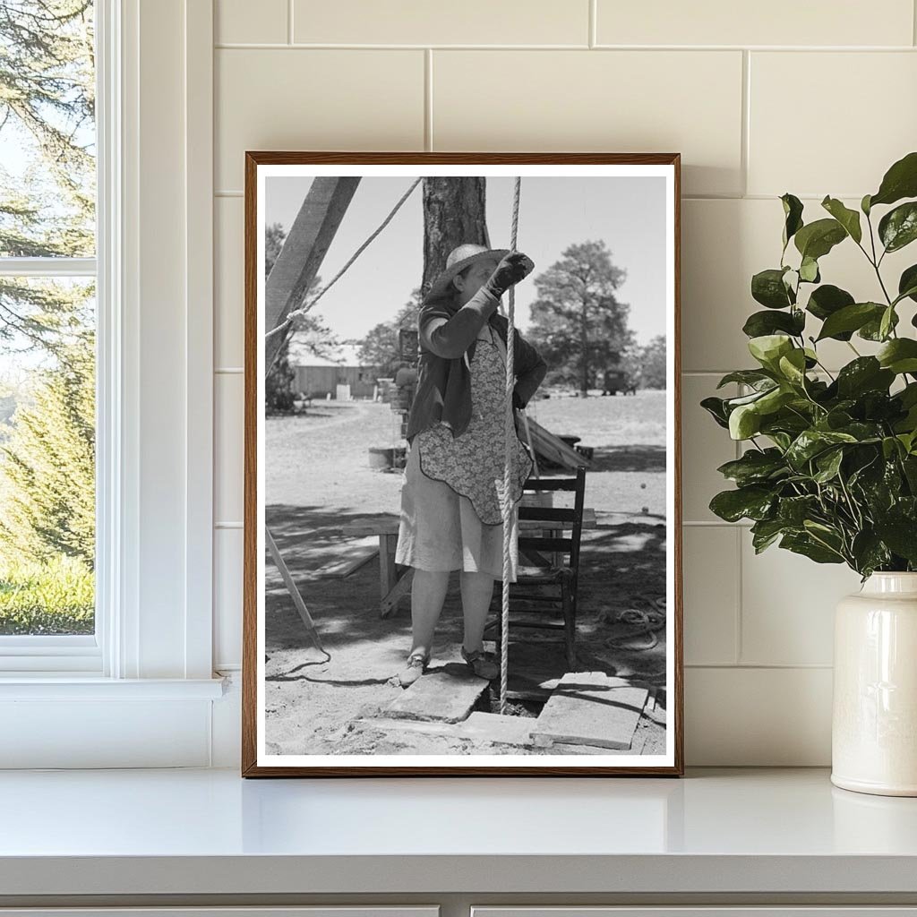 Woman Drilling Water Well in Pie Town New Mexico 1940