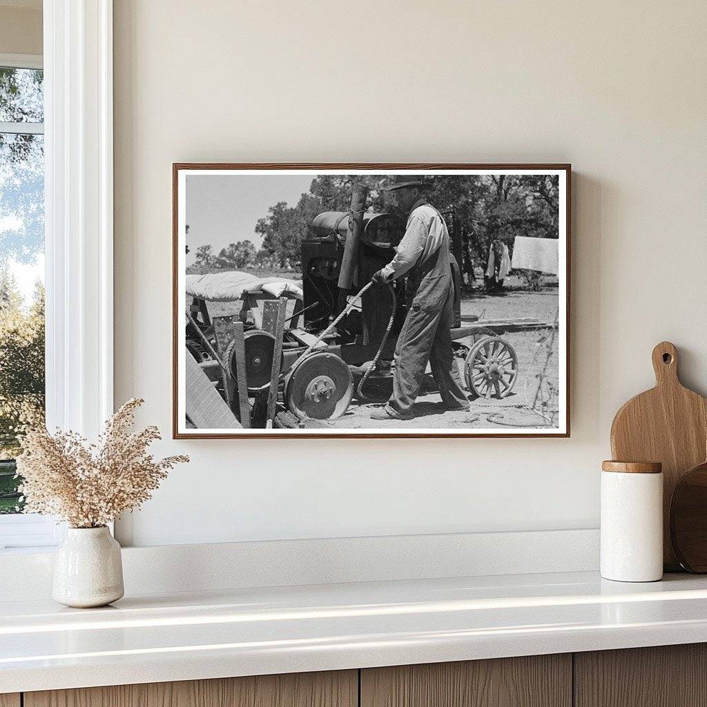 Farmer Drilling Water Well in Pie Town New Mexico 1940