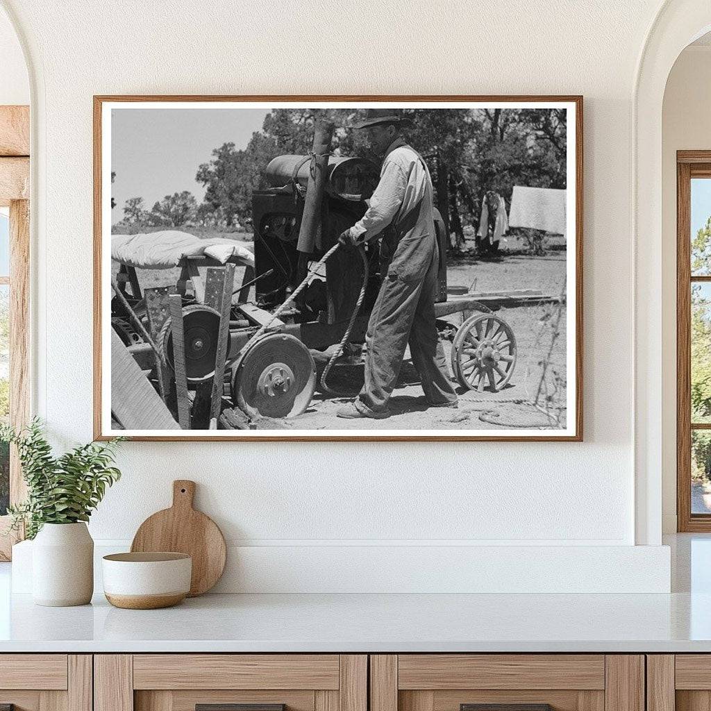 Farmer Drilling Water Well in Pie Town New Mexico 1940