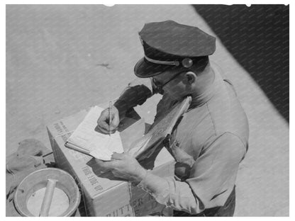 Vintage Stage Driver in Pie Town New Mexico June 1940