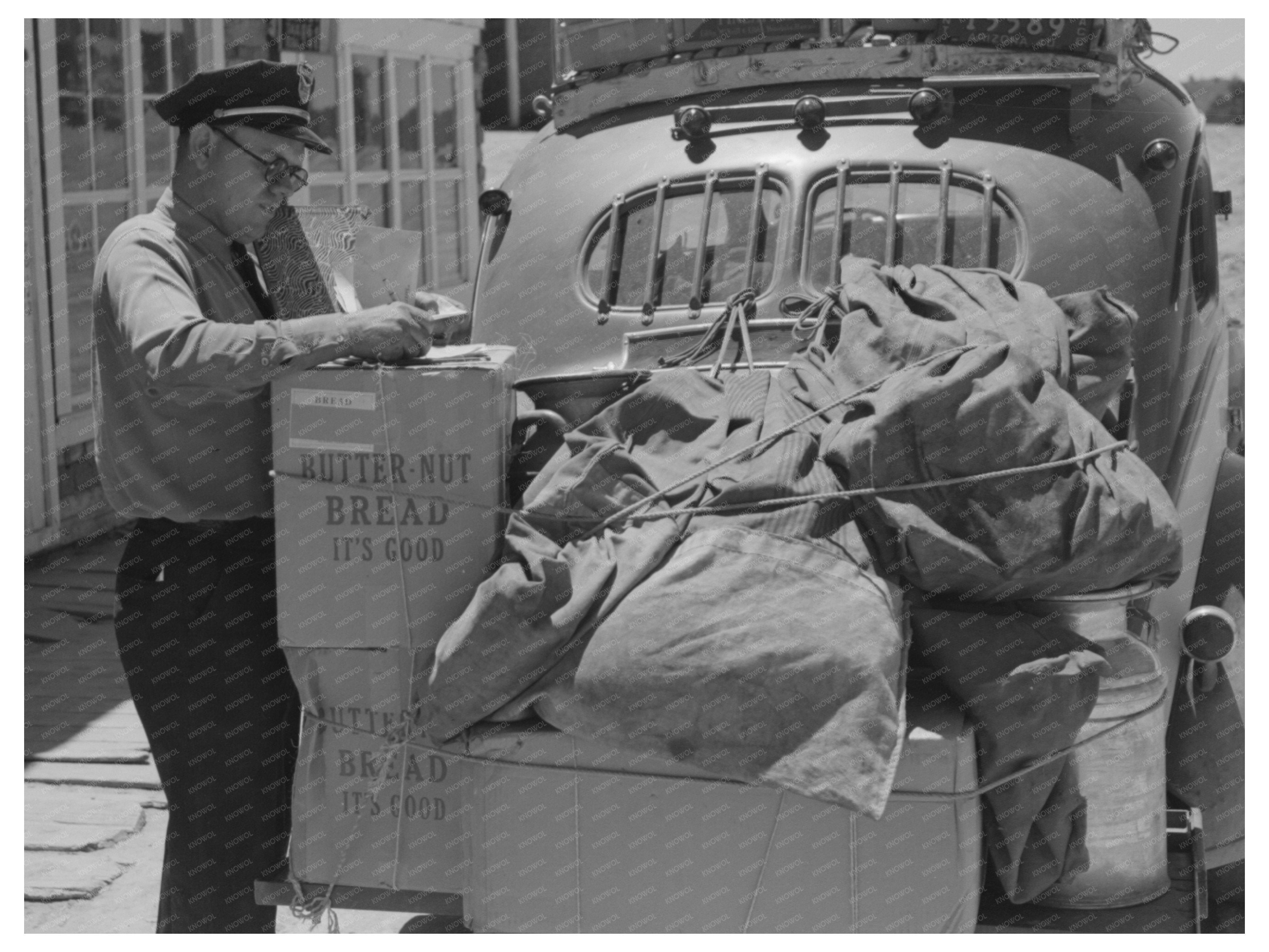 Stage Driver at General Store in Pie Town New Mexico 1940