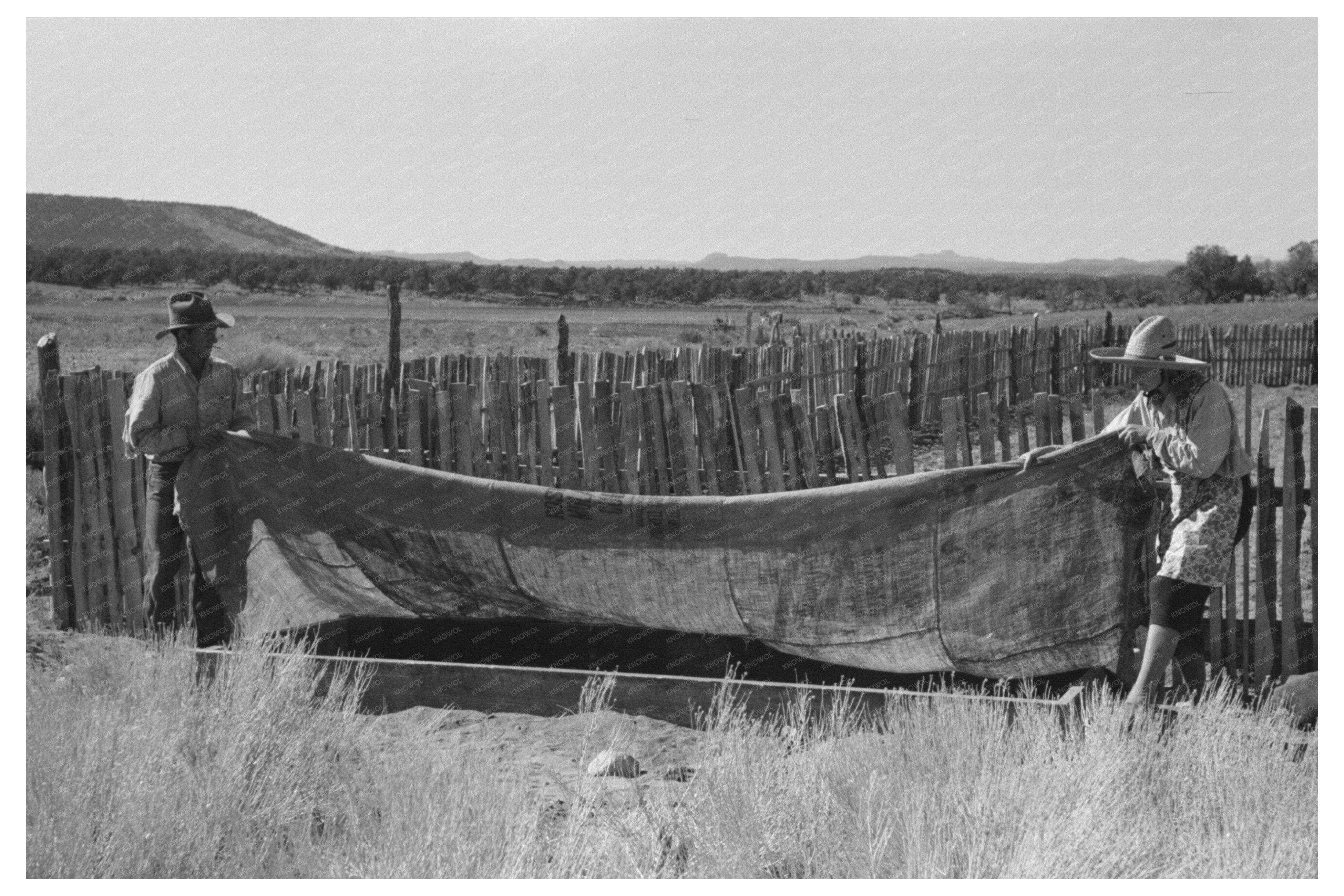 Faro and Doris Caudill Frame Garden in Pie Town 1940