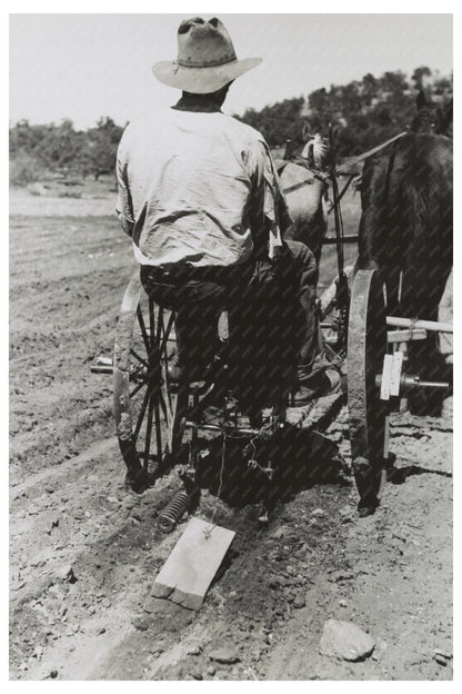 Faro Caudill Planting Beans in Pie Town New Mexico 1940