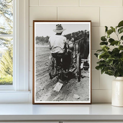 Faro Caudill Planting Beans in Pie Town New Mexico 1940