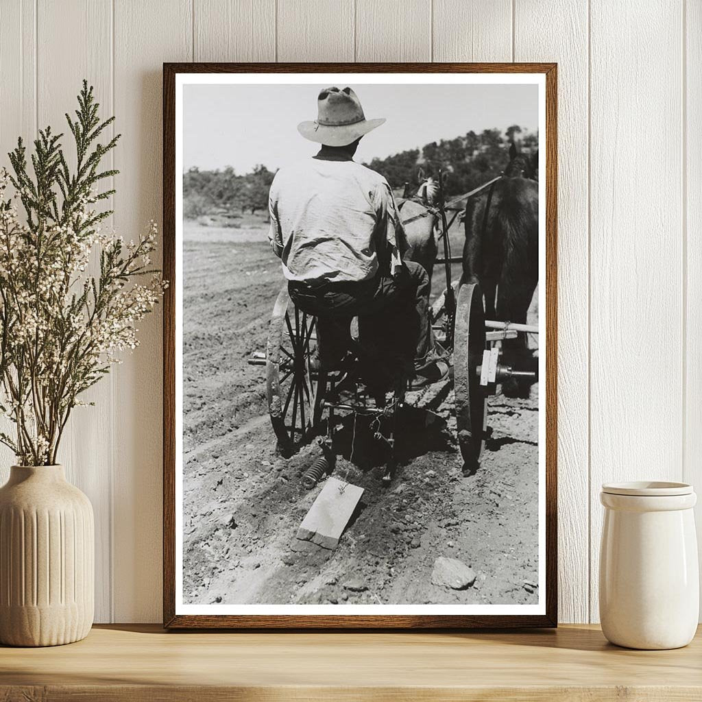 Faro Caudill Planting Beans in Pie Town New Mexico 1940