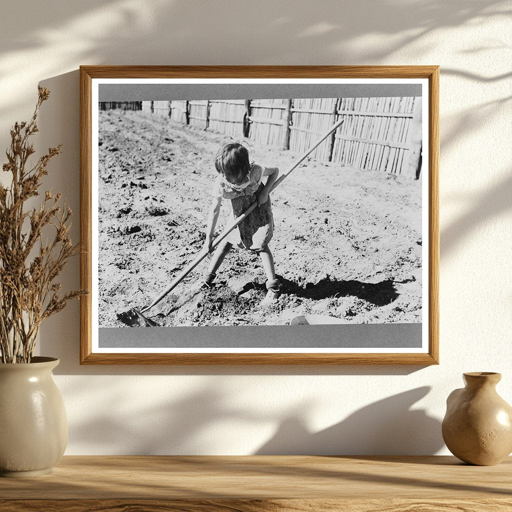 Josie Caudill Planting Cabbage in Pie Town New Mexico 1940
