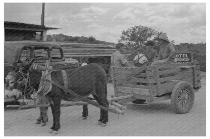 Burro Cart in Pie Town New Mexico June 1940