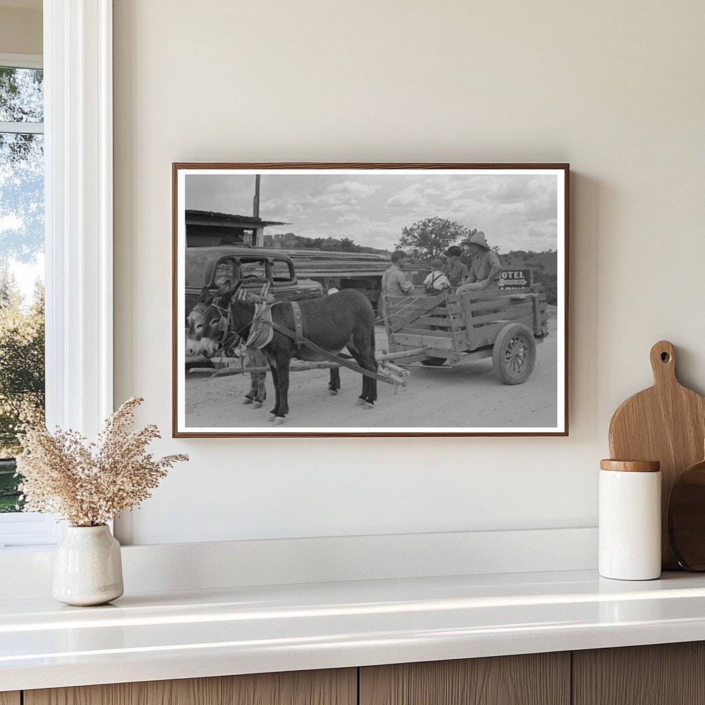 Burro Cart in Pie Town New Mexico June 1940