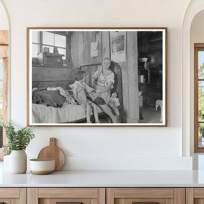 Mrs. Caudill and Daughter in Pie Town Dugout Home 1940