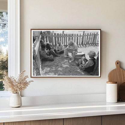 1940 Pie Town New Mexico Homesteaders Socializing Under Trees