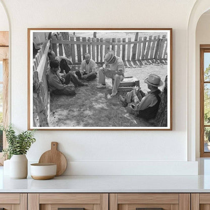 1940 Pie Town New Mexico Homesteaders Socializing Under Trees