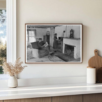 Homesteaders in Adobe House Pie Town New Mexico 1940