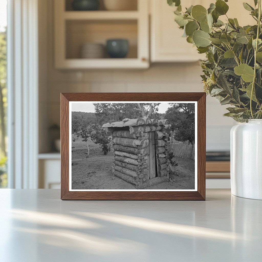 Log Privy on Homesteaders Farm in Pie Town New Mexico 1940