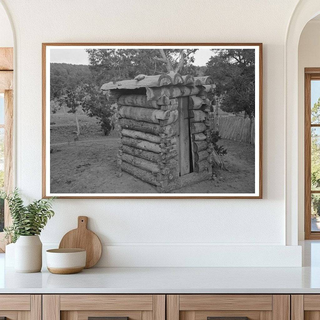 Log Privy on Homesteaders Farm in Pie Town New Mexico 1940