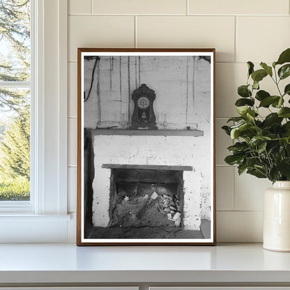 Fireplace in Adobe Home of Pie Town Homesteader 1940