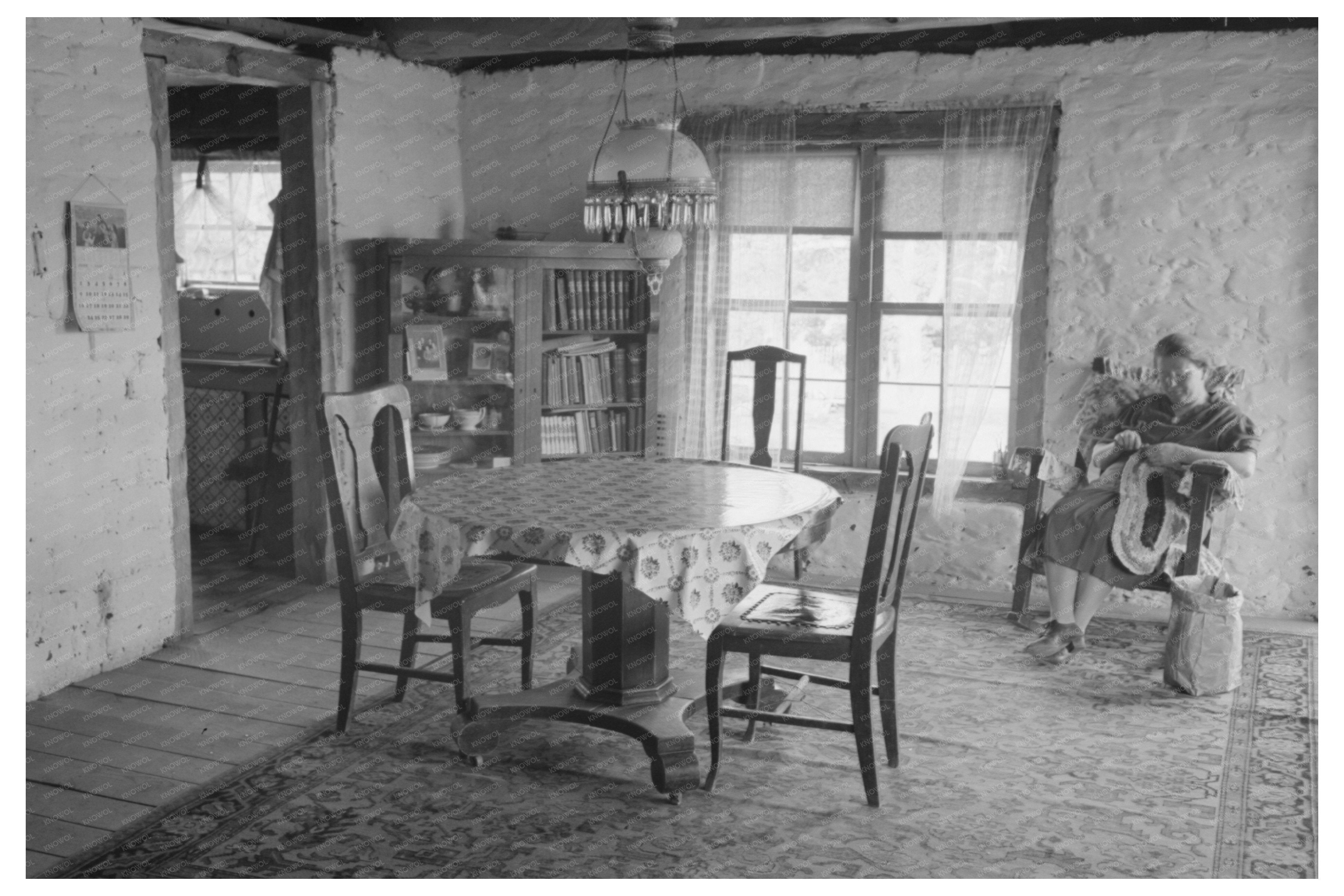 Homesteaders Wife in Dining Room Pie Town New Mexico 1940