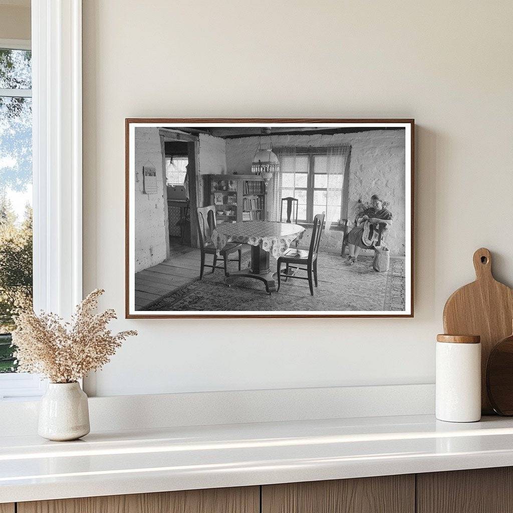 Homesteaders Wife in Dining Room Pie Town New Mexico 1940