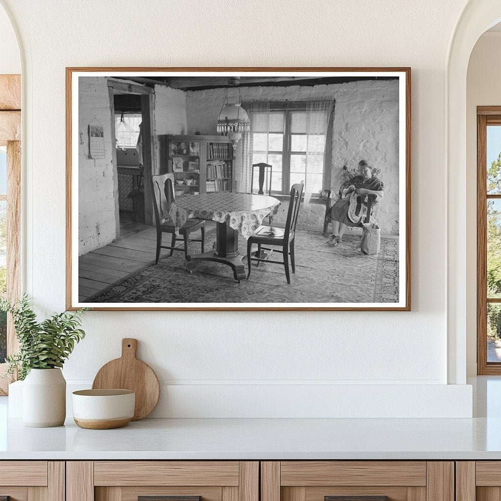 Homesteaders Wife in Dining Room Pie Town New Mexico 1940