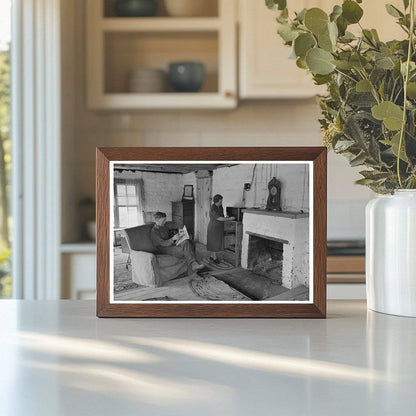 Homesteader Couple in Adobe House Pie Town NM 1940