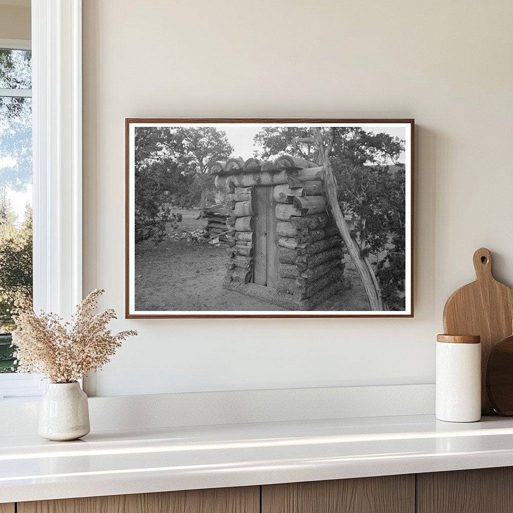 Log Privy on Homesteader Farm in Pie Town New Mexico 1940