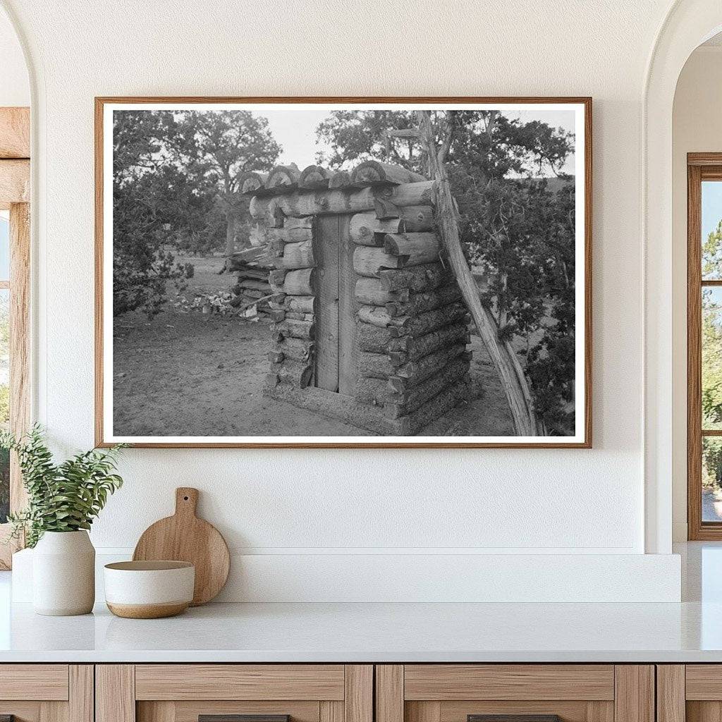 Log Privy on Homesteader Farm in Pie Town New Mexico 1940