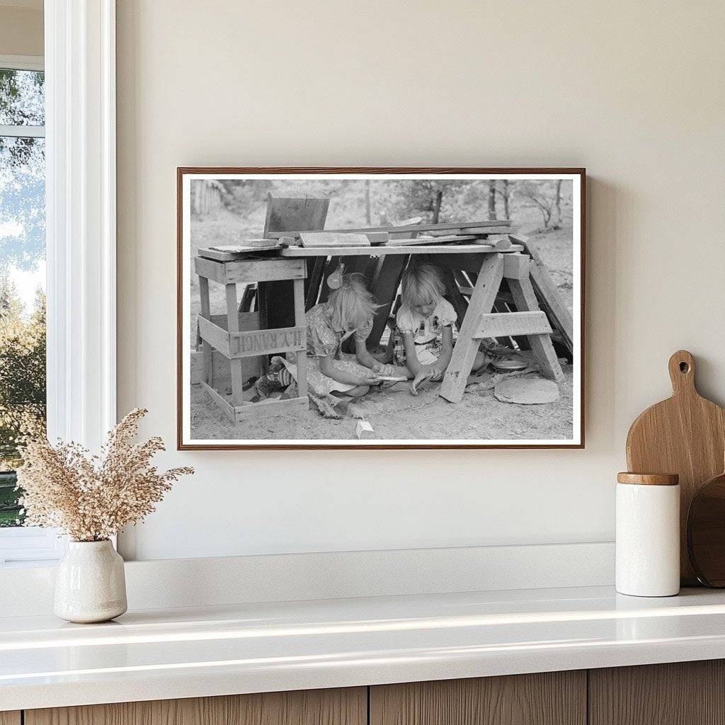 Whinery Children Playing at Home Pie Town New Mexico 1940