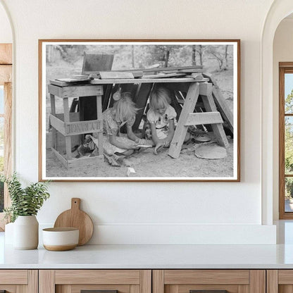 Whinery Children Playing at Home Pie Town New Mexico 1940