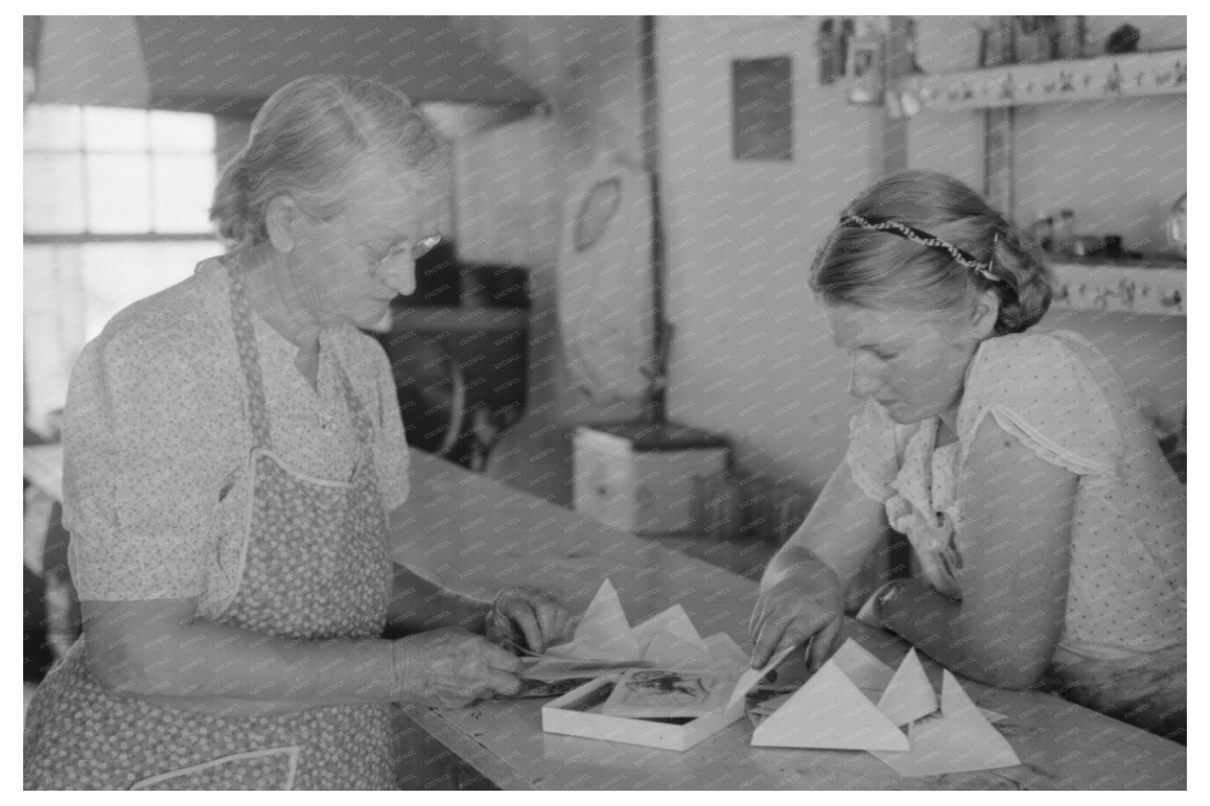 Louis Stagg and Mother at Cafe in Pie Town 1940