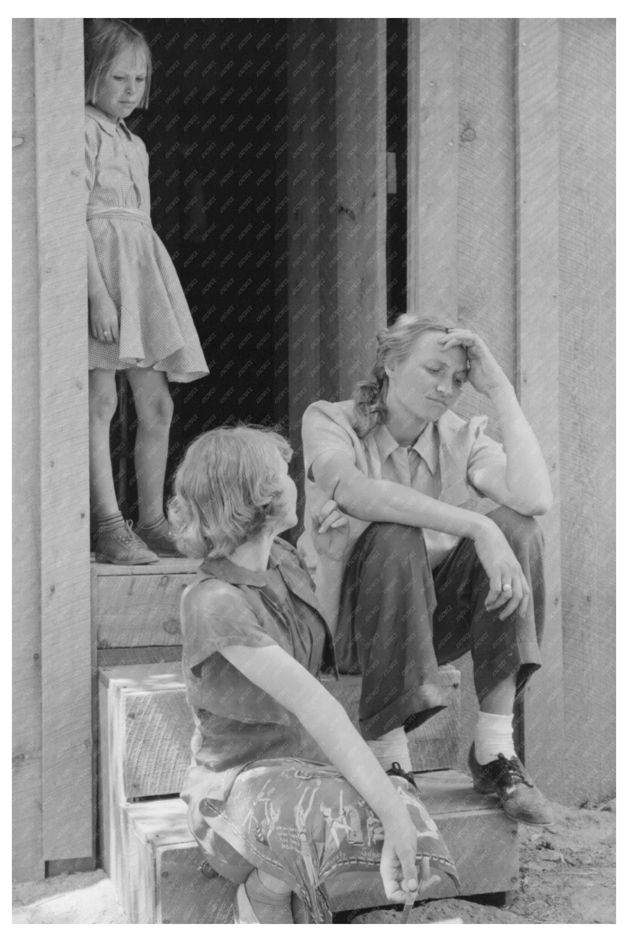 Pie Town New Mexico Home Steps Vintage Photo June 1940