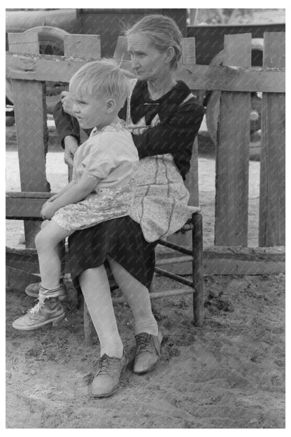 Mrs. Besson and Grandson in Pie Town New Mexico 1940