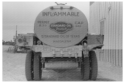 Gasoline Truck Delivery in Pie Town New Mexico 1940