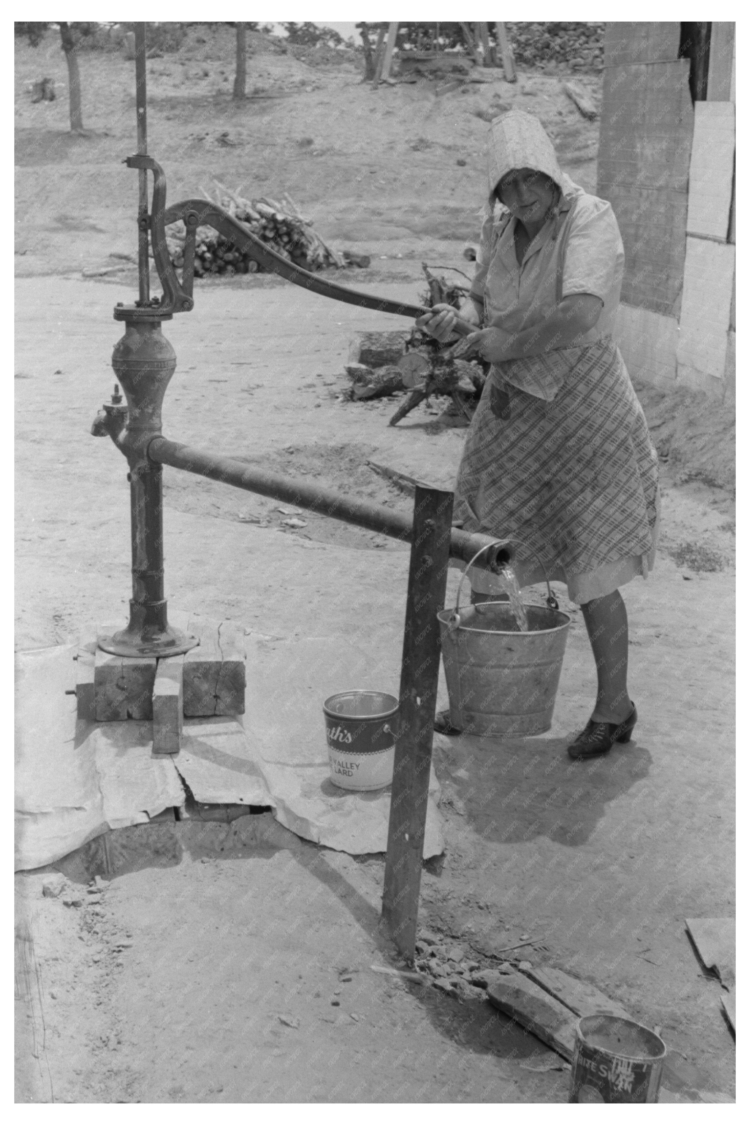 Pumping Water in Pie Town New Mexico June 1940