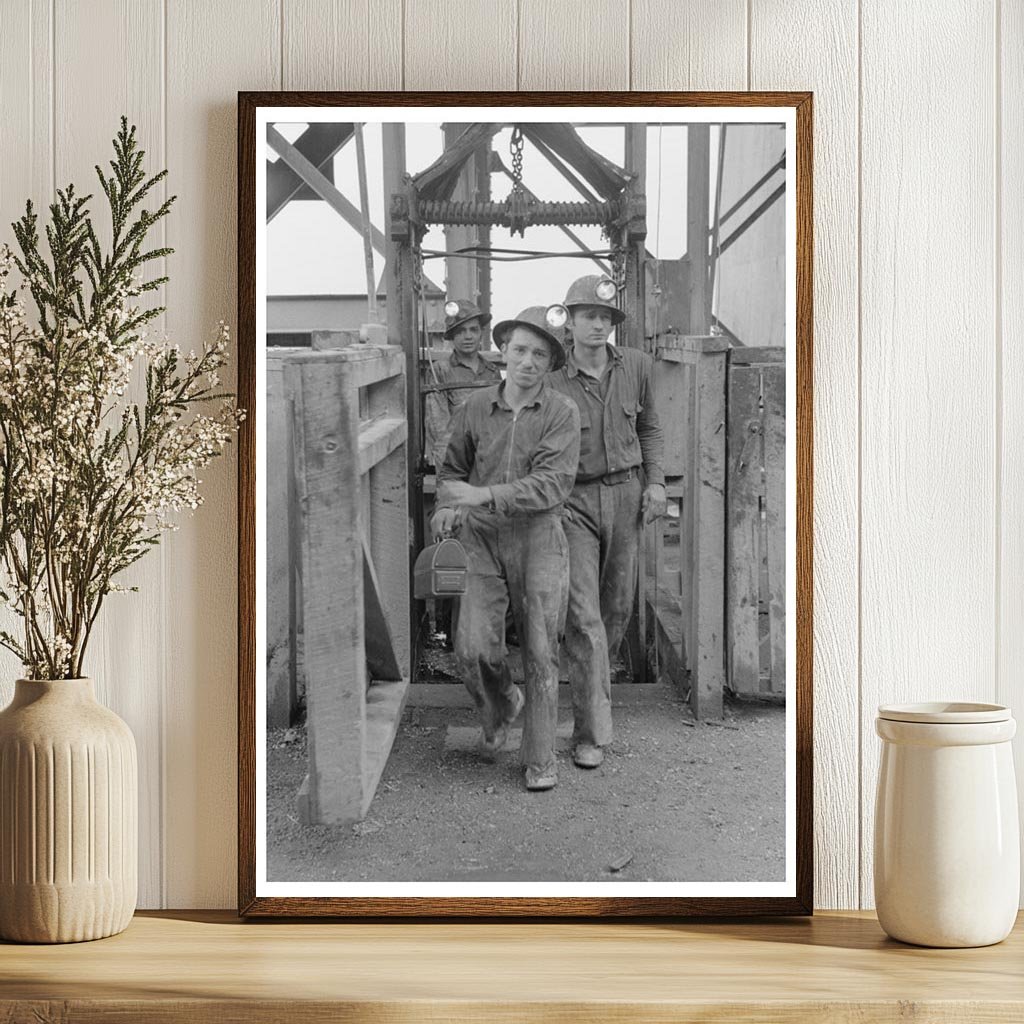 Miners Exiting Cage at Gold Mine Mogollon New Mexico 1940