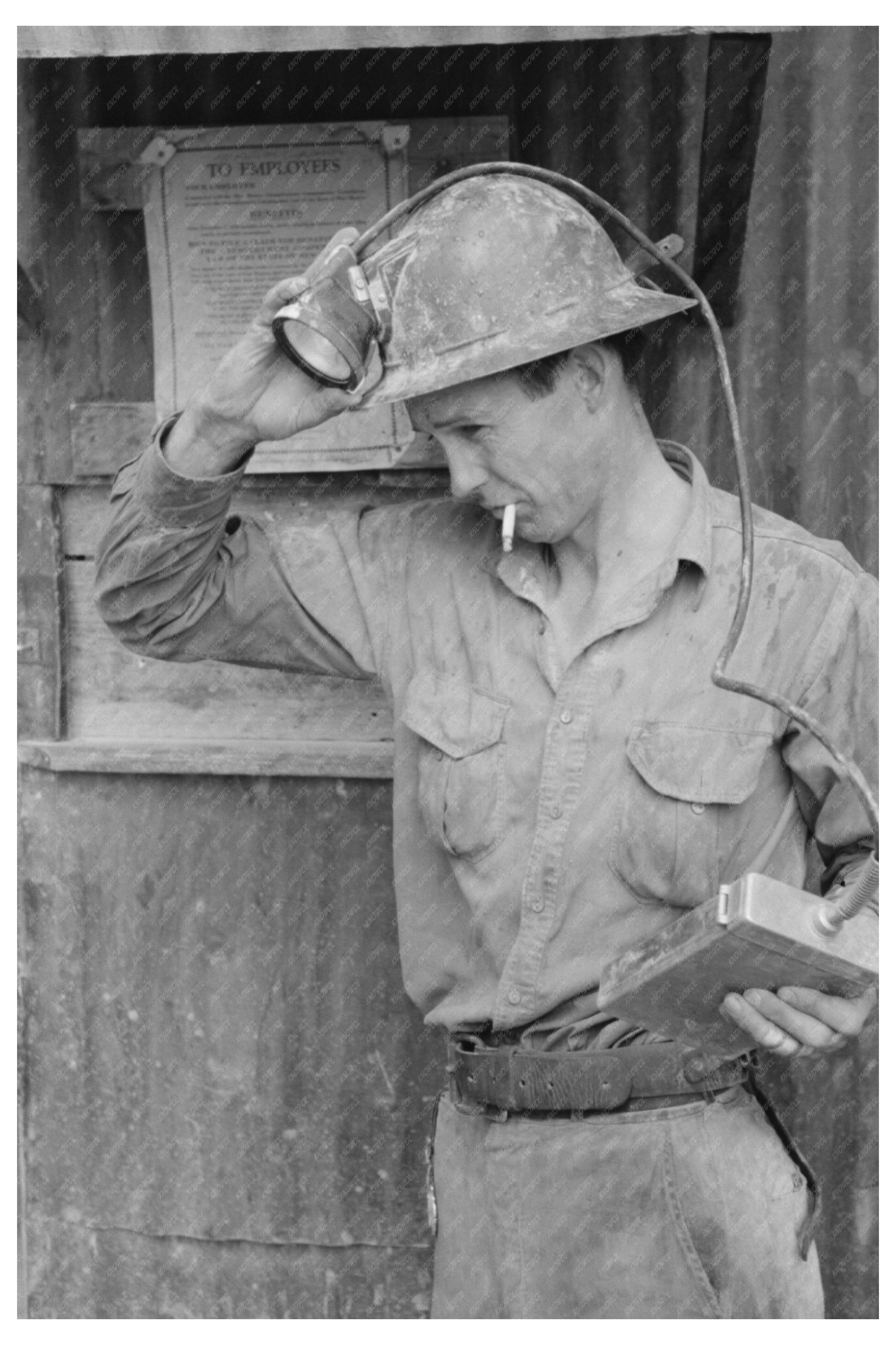 Miner in Mogollon New Mexico June 1940 Vintage Photo