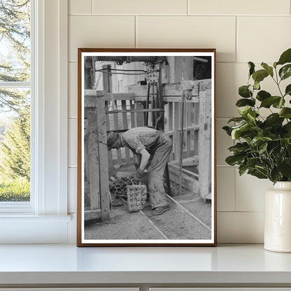 Miners Emerging from Cage in Mogollon New Mexico 1940