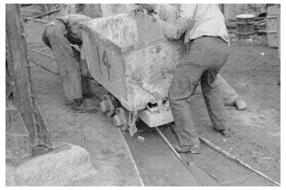 Ore Car on Narrow Gauge Tracks in Mogollon New Mexico 1940