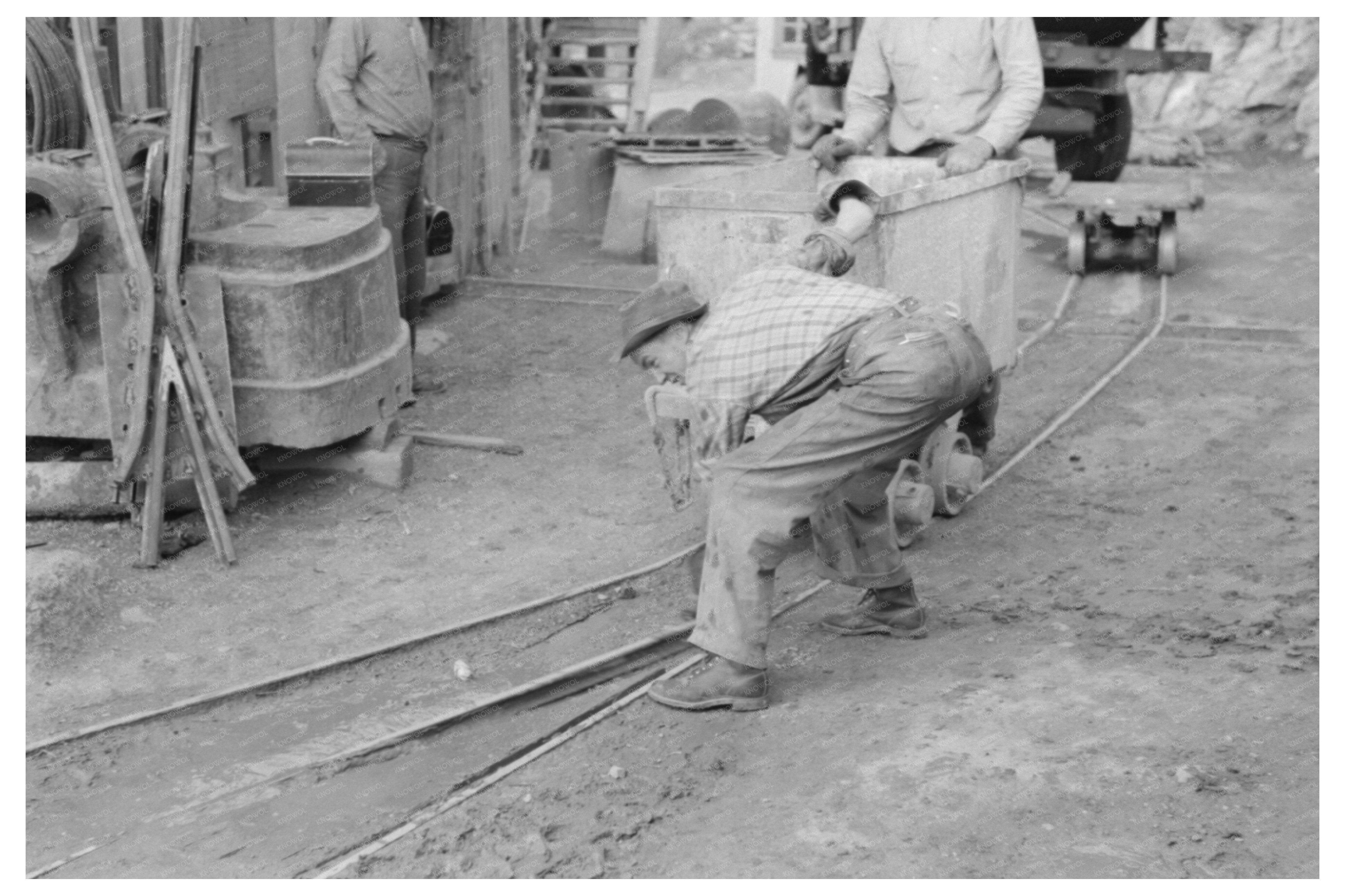 Ore Car on Narrow Gauge Track at Mogollon Gold Mine 1940