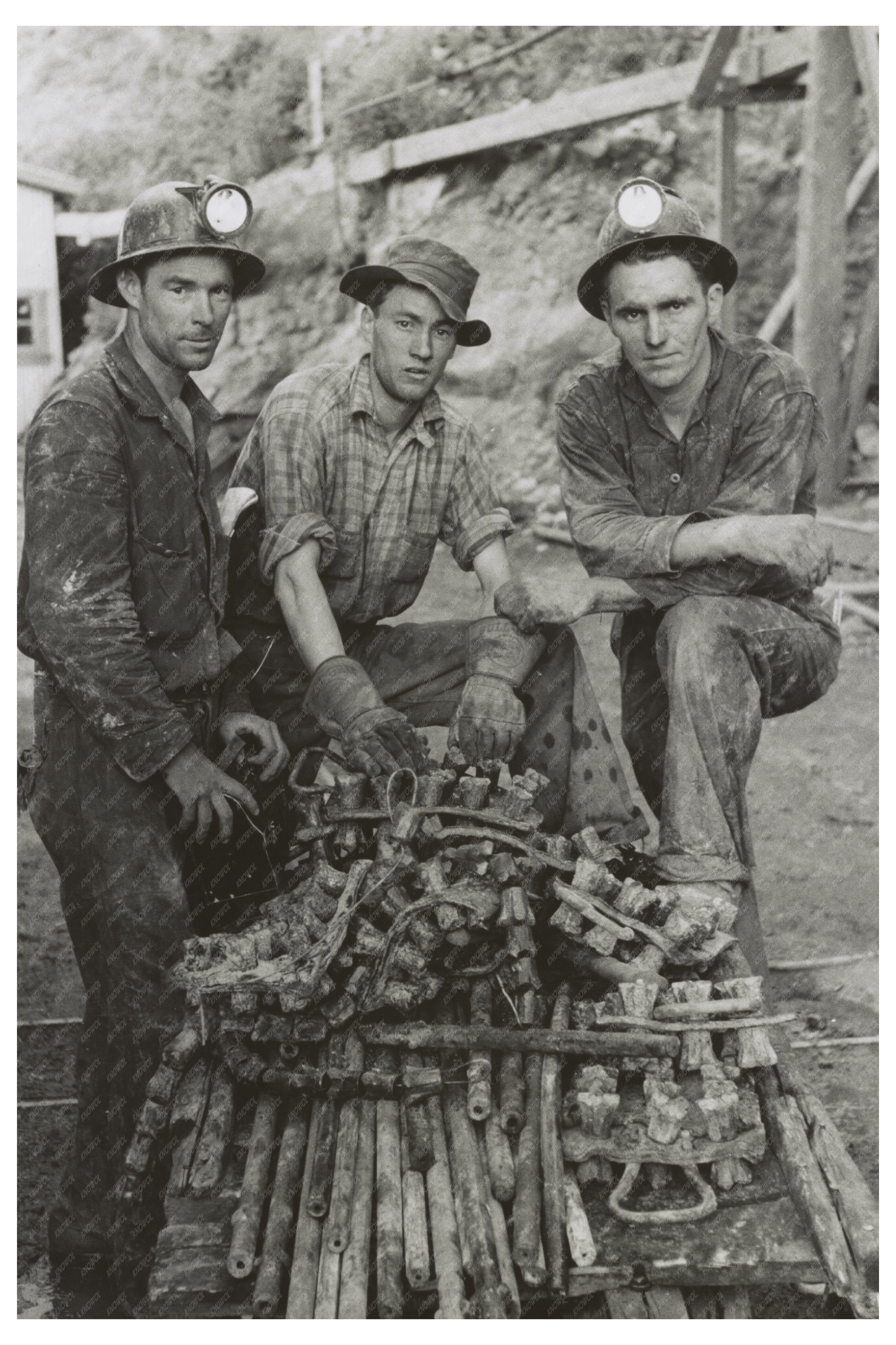 Gold Miners Drilling in Mogollon New Mexico 1940