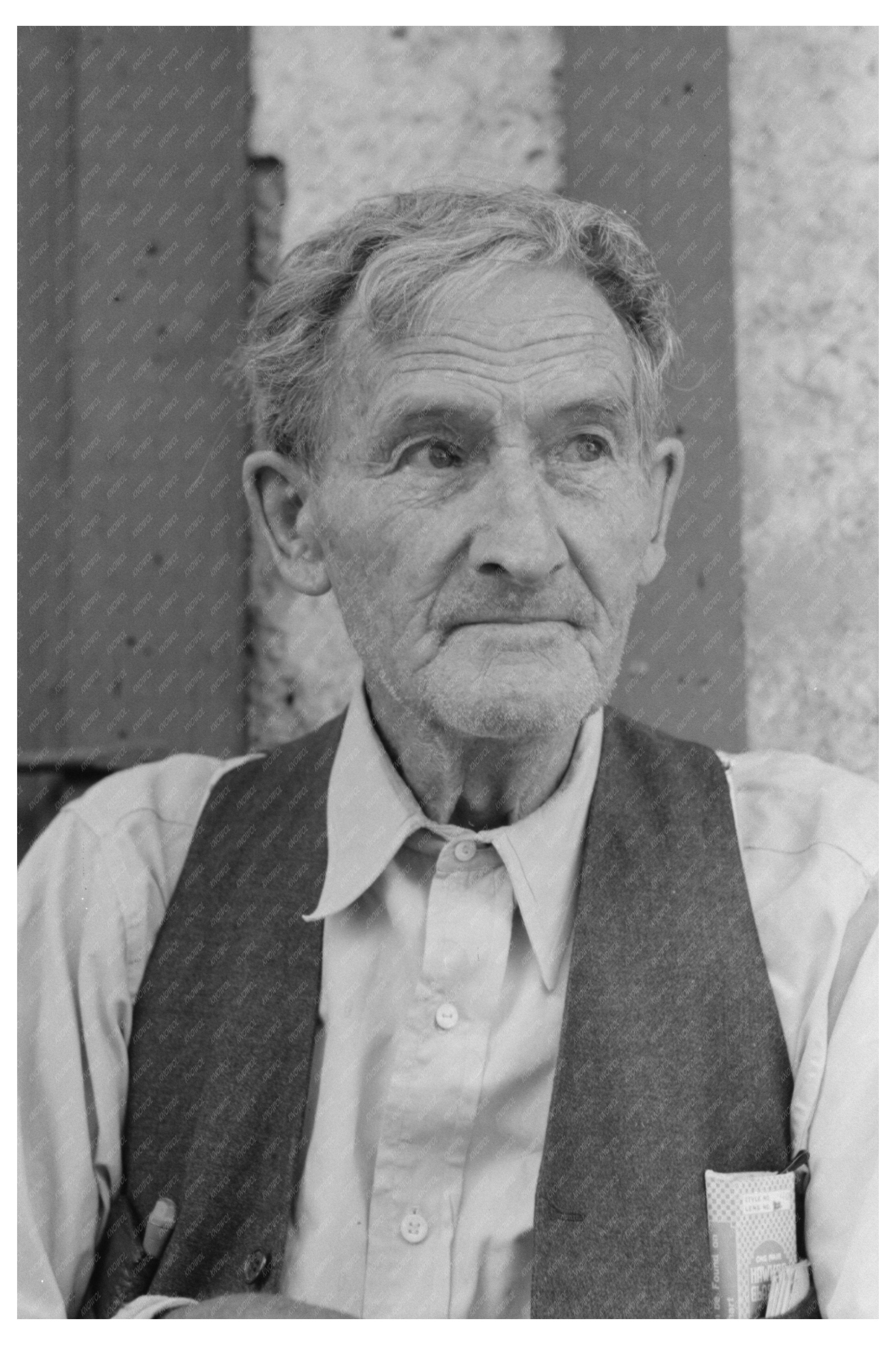 Elderly Man from Mogollon New Mexico June 1940 Vintage Photo