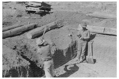 John Adams Digging Steps in Pie Town New Mexico 1940