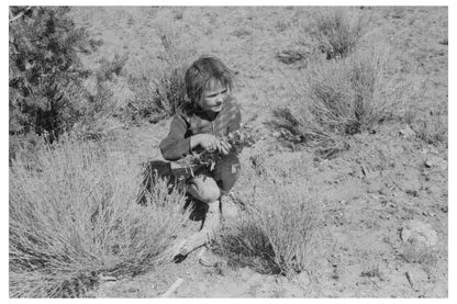 Josie Caudill Gathering Wildflowers Pie Town New Mexico 1940