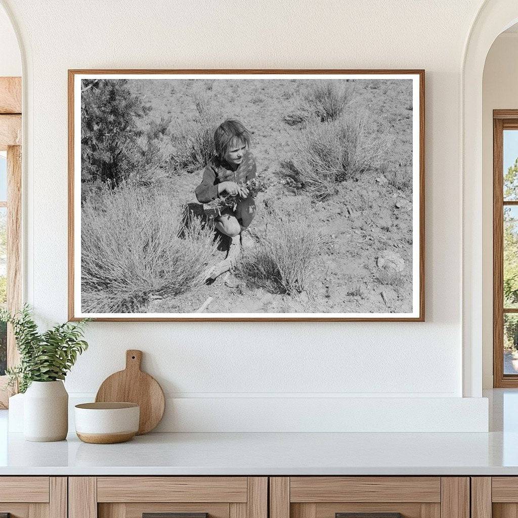 Josie Caudill Gathering Wildflowers Pie Town New Mexico 1940