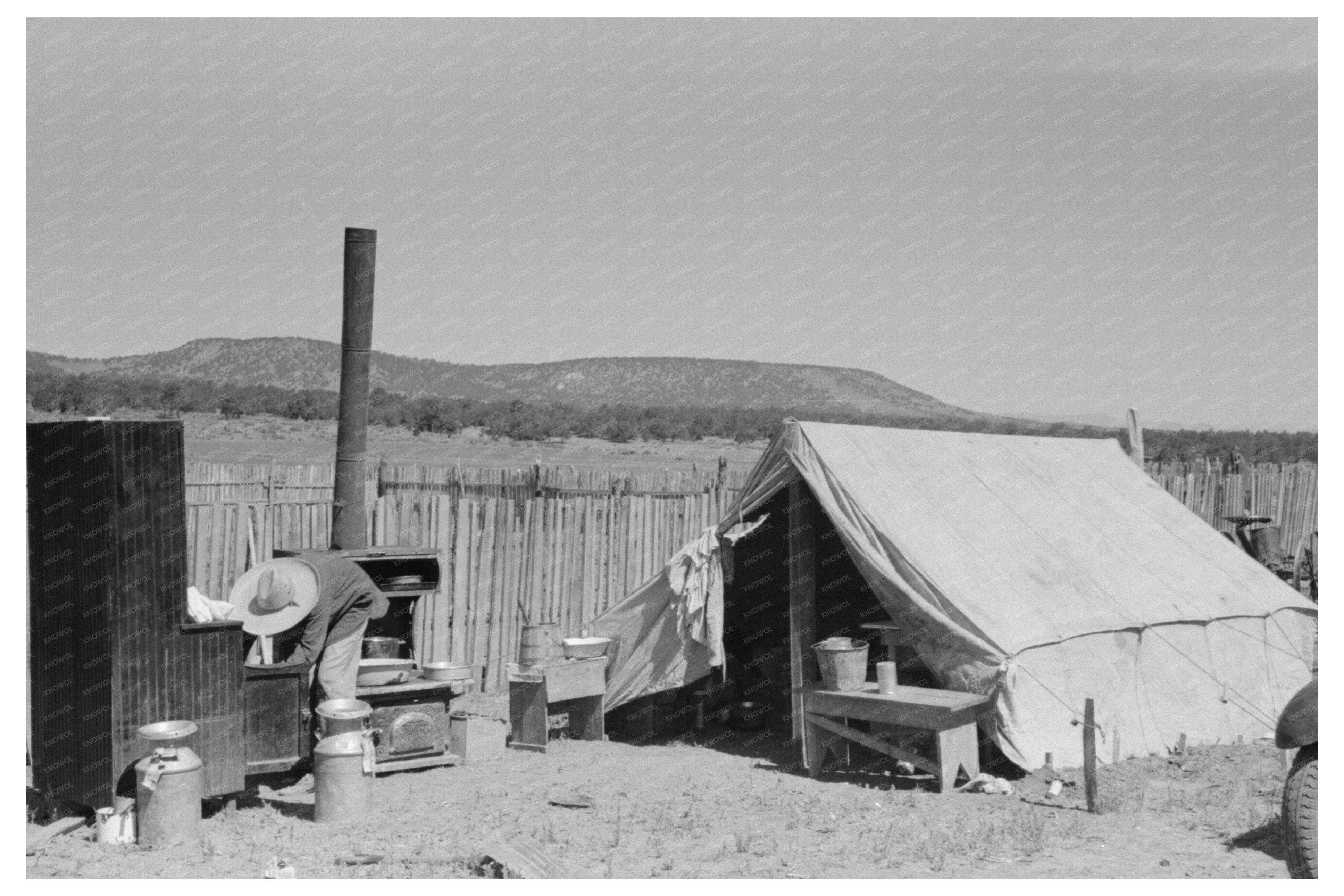 Caudill Family Camp in Pie Town New Mexico June 1940