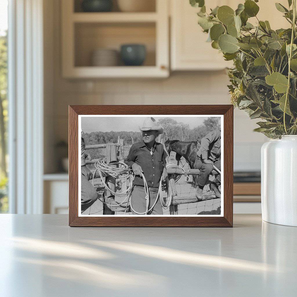 Cowboy in Rodeo Event Quemado New Mexico June 1940