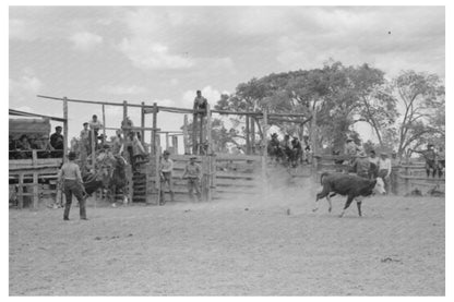 Vintage Rodeo Calf Roping Quemado New Mexico June 1940